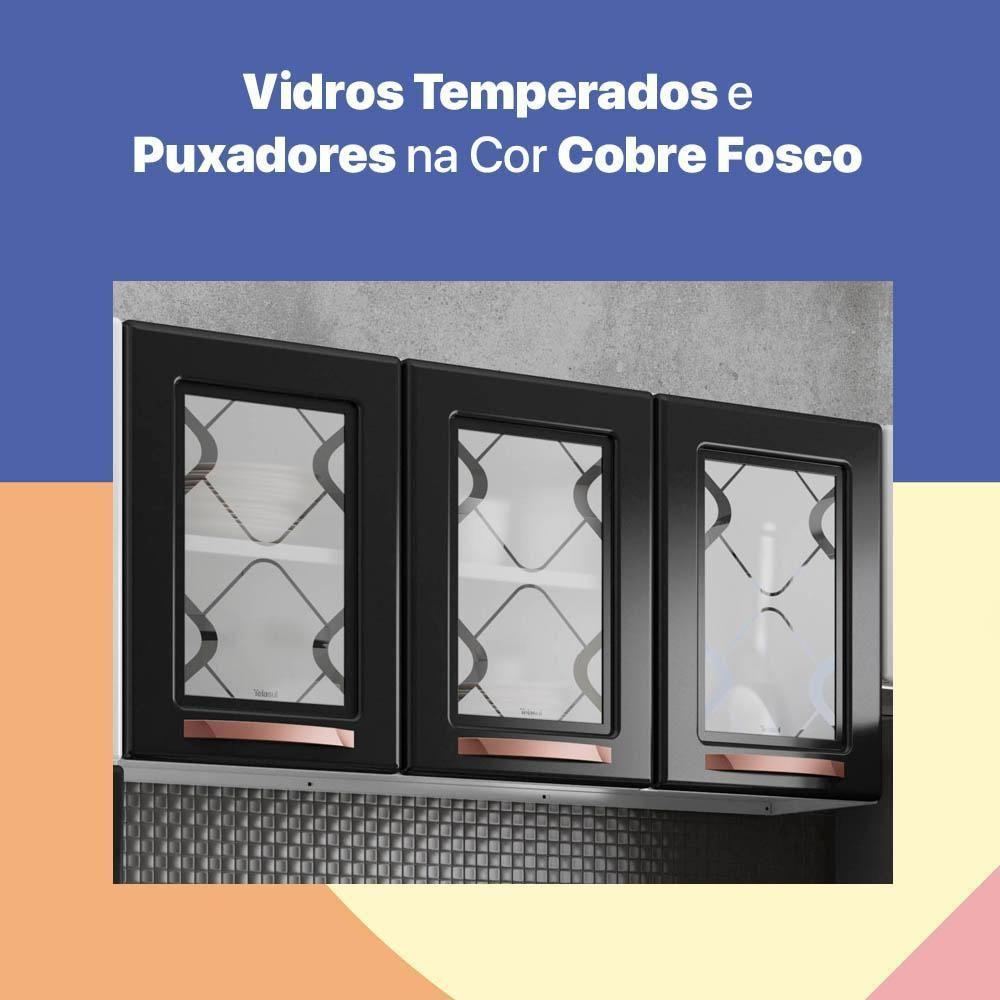 Cozinha Aço Completatelasul Mirage New Bco/pto 3v C/balcão - 2