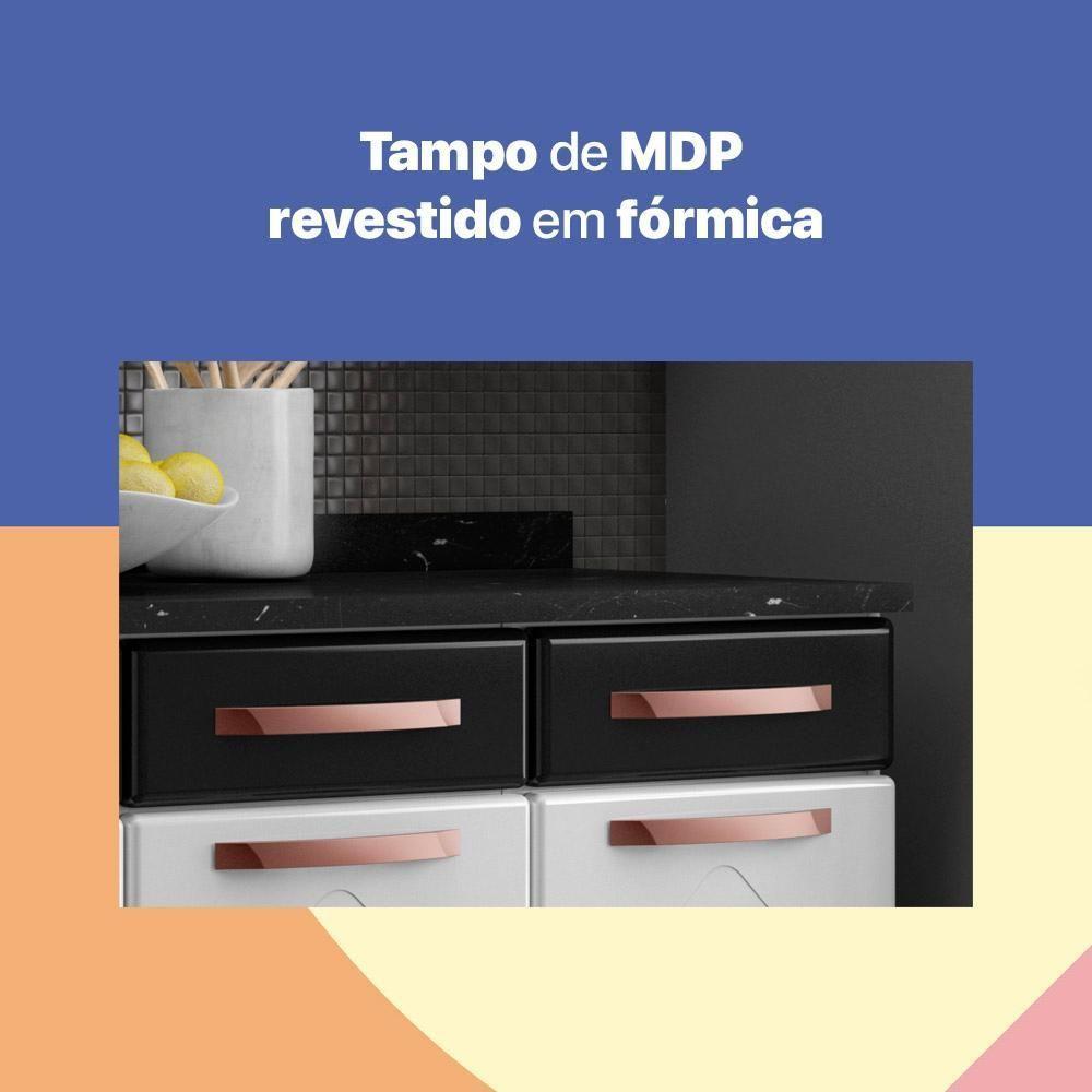 Cozinha Aço Completatelasul Mirage New Bco/pto 3v C/balcão - 3