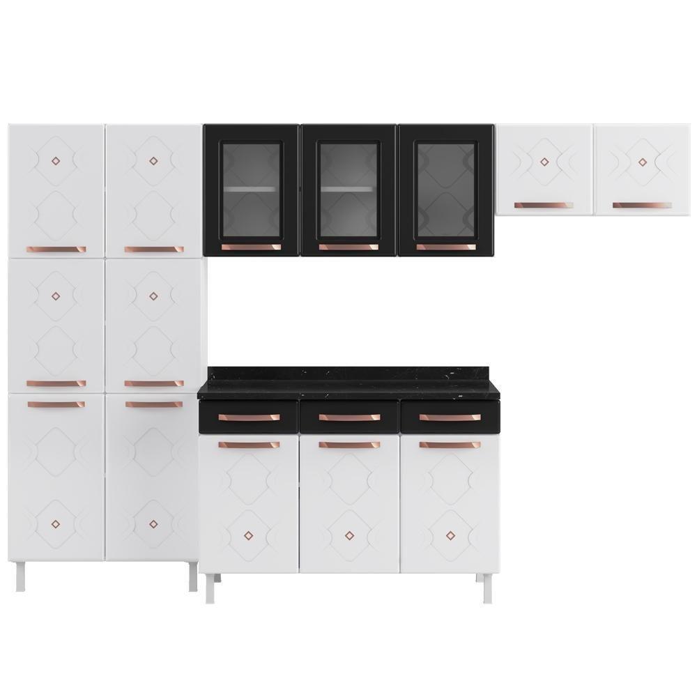 Cozinha Aço Completatelasul Mirage New Bco/pto 3v C/balcão - 8