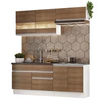 Armário De Cozinha Completa 200cm Branco/rustic Glamy Madesa 07 Branco/rustic - 10