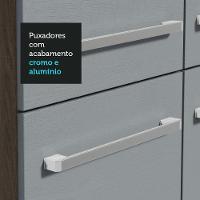 Armário De Cozinha Completa 229cm Rustic/cinza Emilly Fit Madesa Rustic/cinza - 6