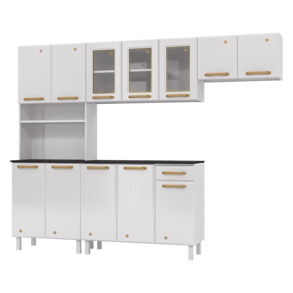 Cozinha De Aço Compacta Telasul Diamante 4Pçs C/ Kit Branco - 1