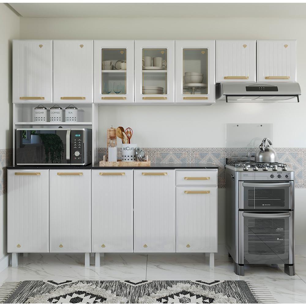 Cozinha De Aço Compacta Telasul Diamante 4Pçs C/ Kit Branco - 2