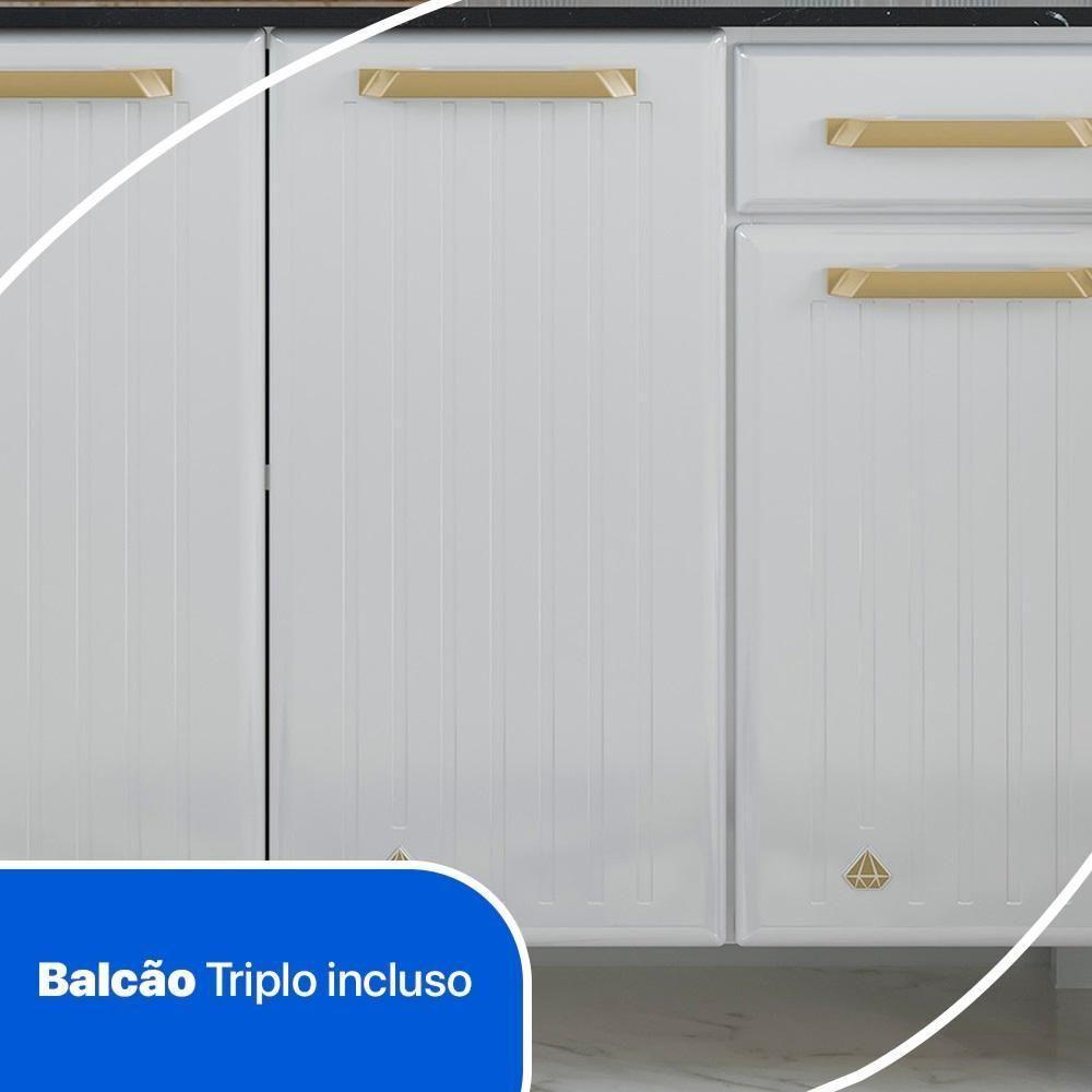 Cozinha De Aço Compacta Telasul Diamante 4Pçs C/ Kit Branco - 9