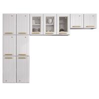 Cozinha De Aço Compacta Telasul Diamante C/ Vidro 3Pçs Branco - 1