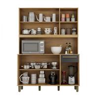 Cozinha Rubi 5 Portas 1 Gaveta Cinamomo Com Grafite Valdemoveis Cinamomo/grafite - 3