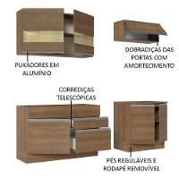 Armário De Cozinha Completa 200cm Rustic Glamy Madesa 07 Rustic - 8