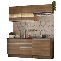 Armário De Cozinha Completa 200cm Rustic Glamy Madesa 07 Rustic - 10