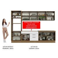 Armário De Cozinha Completa 310cm Rustic/branco Agata Madesa 02 Rustic/branco - 7