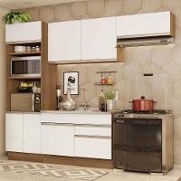 Armário De Cozinha Completa 270cm Rustic/branco Glamy Madesa 15 Rustic/branco - 1