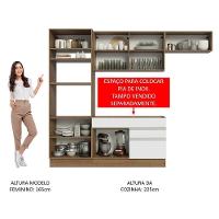 Armário De Cozinha Completa 270cm Rustic/branco Glamy Madesa 15 Rustic/branco - 7