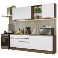 Armário De Cozinha Completa 240cm Rustic/branco Glamy Madesa 06 Rustic/branco - 10