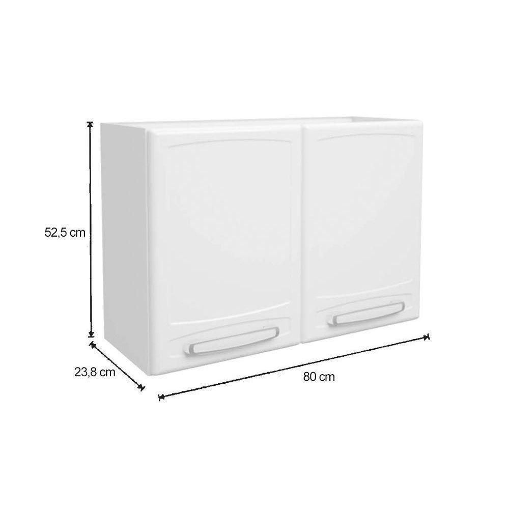 Kit de Cozinha Modulada 4 Peças Evidence  (2 Armários + 2 Balcões) C4P54 Branco - Bertolini - 5