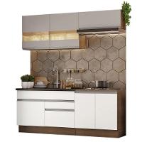 Armário De Cozinha Completa 200cm Rustic/branco/crema Glamy Madesa 07 Rustic/branco/crema - 10