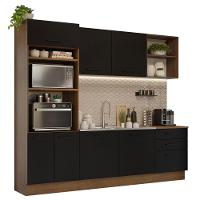 Armário De Cozinha Completa 250cm Rustic/preto Agata Madesa 01 Rustic/preto - 10