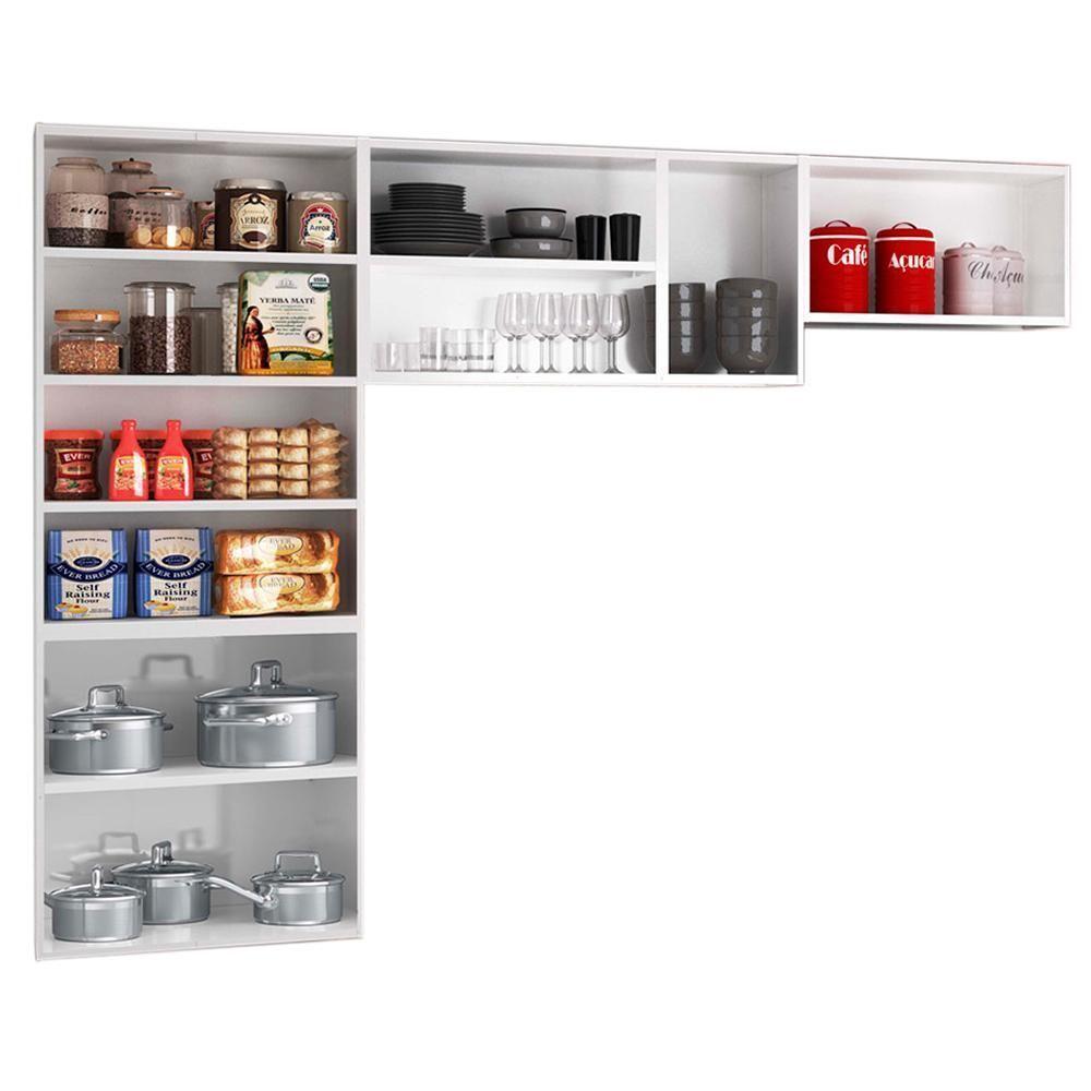Cozinha De Aço Compacta Telasul Diamante C/ Vidro 3Pçs Bco/Pto - 5