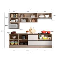 Cozinha Completa Etna 7 Peças Balcão Cooktop Poliman Móveis Carvalho Oak E Off White - 2