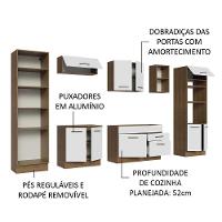 Armário De Cozinha Completa 330cm Rustic/branco Agata Madesa 02 Rustic/branco - 8