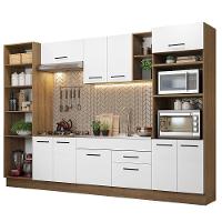 Armário De Cozinha Completa 330cm Rustic/branco Agata Madesa 02 Rustic/branco - 10