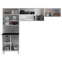 Cozinha De Aço Compacta Telasul Diamante 3Pçs Branco/Preto - 3