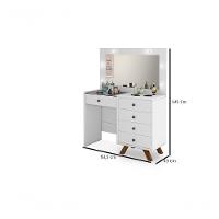 Penteadeira Branca Com Led Gaveta Central Com Organizador - 2