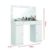 Penteadeira Com Espelho Camarim Carisma Branco - 2