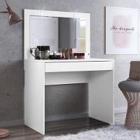 Penteadeira Camarim Atraente Com Led 1 Gaveta Branco - 2