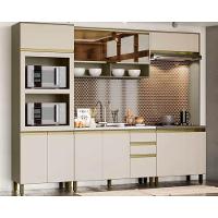 Cozinha Completa Connect (2 Aéreos, 2 Balcões, 1 Paneleiro, 2 Complementos) 7pçs Duna/cristal - Henn - 1