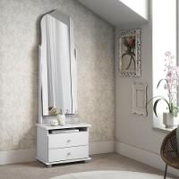 Toucador Quarto 2 Gavetas Espelho Branco - 1