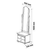 Toucador Quarto 2 Gavetas Espelho Branco - 2