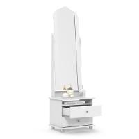 Toucador Quarto 2 Gavetas Espelho Branco - 3