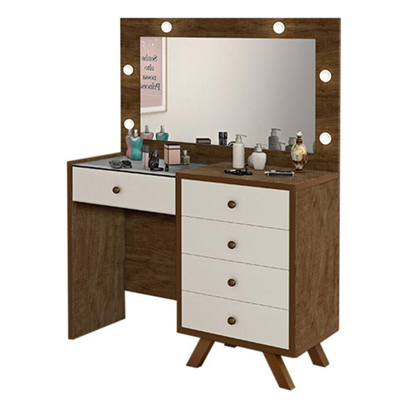 Penteadeira 4 Gavetas e Porta Jóias Diana Malbec off White - 1