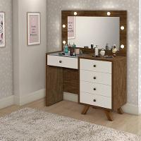 Penteadeira 4 Gavetas e Porta Jóias Diana Malbec off White - 2