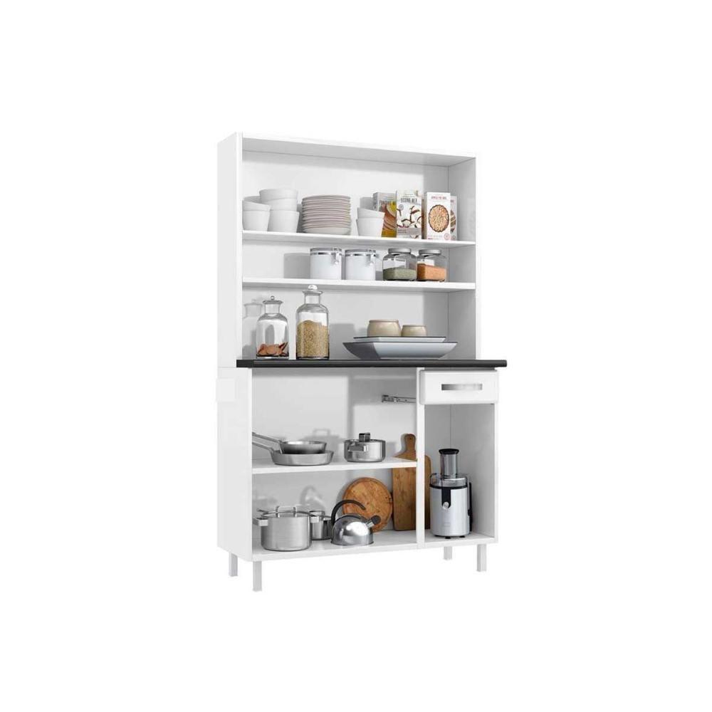 Kit de Cozinha Compacta Rubi Smart c/6 Portas e 1 Gaveta 105cm Branco - Telasul - 7