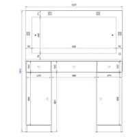 Penteadeira Camarim Com Espelho E Led 5950 Branco 220V - 2