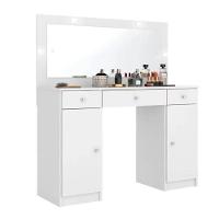 Penteadeira Camarim Com Espelho E Led 5950 Branco 220V - 6