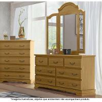 Penteadeira Em Madeira Maciça Com 3 Espelhos 7 Gavetas Mônaco Imbuia - Straub Web - 1