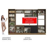 Armário De Cozinha Completa 330cm Rustic/preto Agata Madesa 02 Rustic/preto - 7