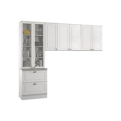 Kit de Cozinha Completa 3 Peças Americana  (2 Armários + 1 Paneleiro) CPT06 Branco - Henn