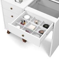 Penteadeira Camarim Com 05 Gavetas Mel Branco Patrimar - 2