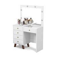 Penteadeira Camarim Com 05 Gavetas Mel Branco Patrimar - 3