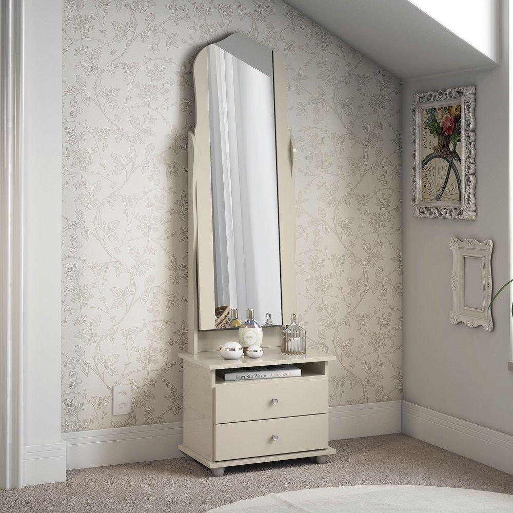 Toucador Magic 2 Gavetas Com Espelho Grande Patrimar Moveis - 5