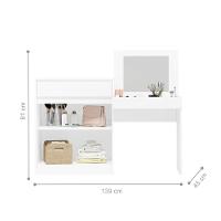 Penteadeira Ava Branco Fosco Liso - 5