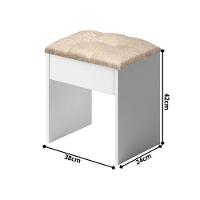 Penteadeira Camarim Com Banqueta 9 Gavetas Branca - 3