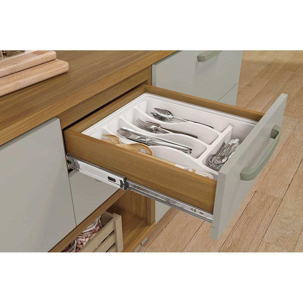 Cozinha Completa Princesa 4 Peças (2 Balcões + Aéreo + Paneleiro) C4p15 Freijo/off White - Nesher - 5