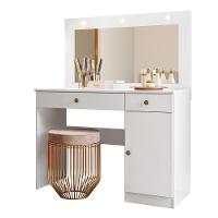 Penteadeira Camarim Com Led E Espelho Bella Branco 991440 - 5