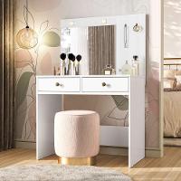 Penteadeira Camarim Com Led E Espelho Ideal Branco 992440 - 3