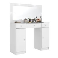 Penteadeira Camarim C/Espelho E Led 2 Portas Carisma Branco - 1