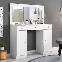 Penteadeira Camarim C/Espelho E Led 2 Portas Carisma Branco - 4