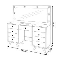 Penteadeira 8 Gavetas Porta Joias Finn Malbec off White - 5